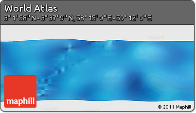 Physical Panoramic Map of the Area around 3° 19' 33" N, 58° 43' 30" E