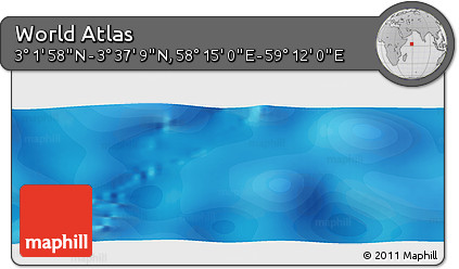Political Panoramic Map of the Area around 3° 19' 33" N, 58° 43' 30" E