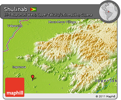 Physical 3D Map of Shulinab