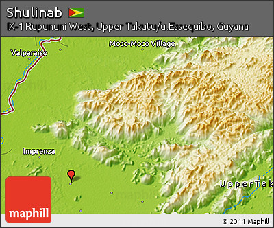 Physical 3D Map of Shulinab