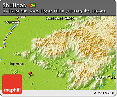 Physical 3D Map of Shulinab