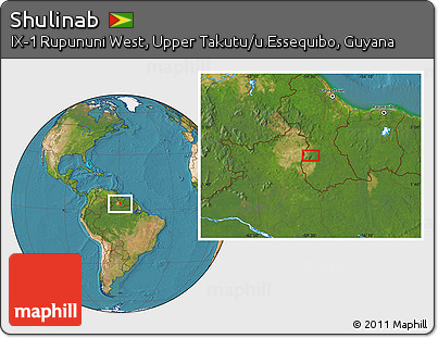 Satellite Location Map of Shulinab