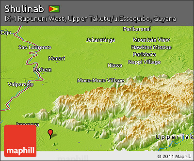 Physical Panoramic Map of Shulinab