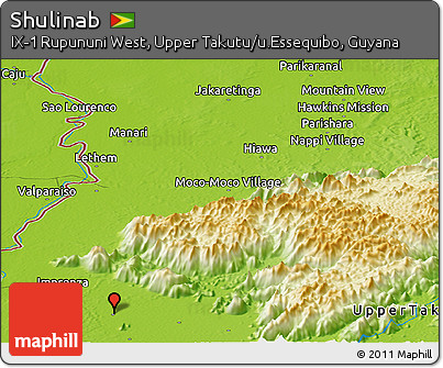 Physical Panoramic Map of Shulinab