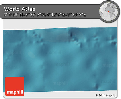 Satellite 3D Map of the Area around 3° 19' 33" N, 5° 10' 30" E