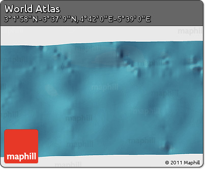 Satellite 3D Map of the Area around 3° 19' 33" N, 5° 10' 30" E