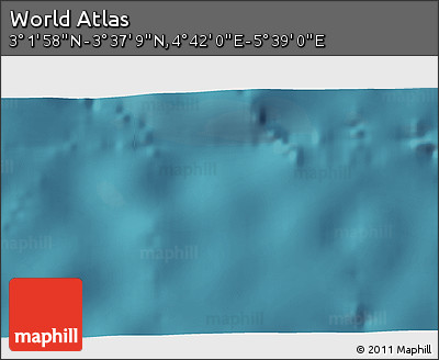 Satellite 3D Map of the Area around 3° 19' 33" N, 5° 10' 30" E