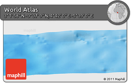 Physical Panoramic Map of the Area around 3° 19' 33" N, 5° 10' 30" E