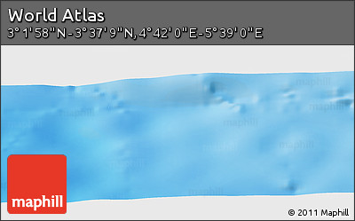 Physical Panoramic Map of the Area around 3° 19' 33" N, 5° 10' 30" E
