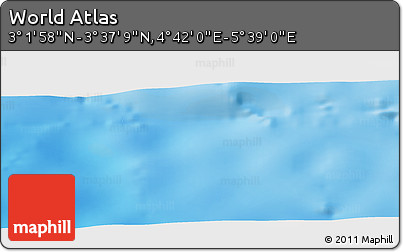 Physical Panoramic Map of the Area around 3° 19' 33" N, 5° 10' 30" E