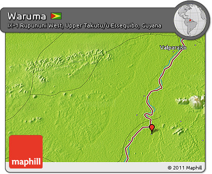 Physical 3D Map of Waruma