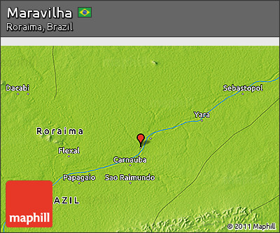 Physical 3D Map of Maravilha