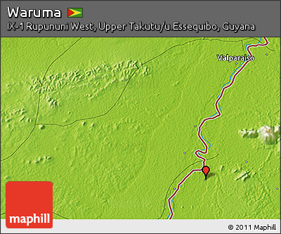 Physical 3D Map of Waruma