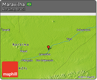 Physical 3D Map of Maravilha