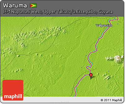 Physical 3D Map of Waruma