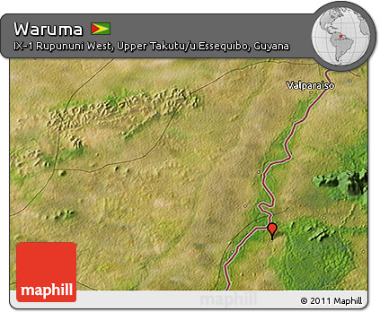 Satellite 3D Map of Waruma