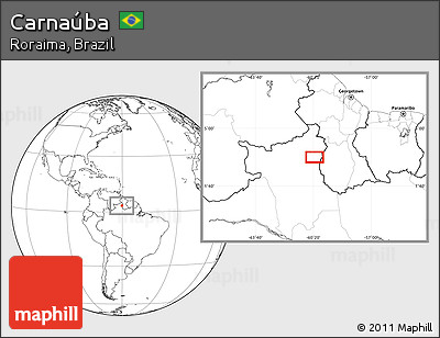 Blank Location Map of Carnaúba