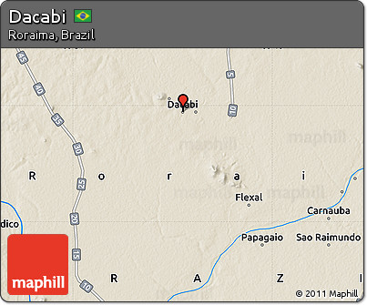 Shaded Relief Map of Dacabi