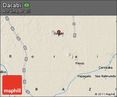 Shaded Relief Map of Dacabi