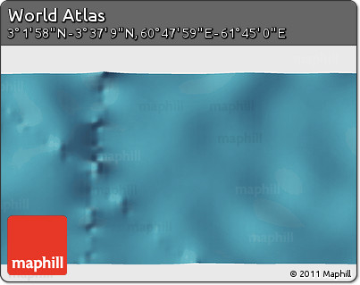 Satellite 3D Map of the Area around 3° 19' 33" N, 61° 16' 29" E