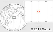 Blank Location Map of the area around 3° 19' 33" N, 61° 16' 29" E