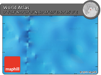 Physical Map of the Area around 3° 19' 33" N, 61° 16' 29" E