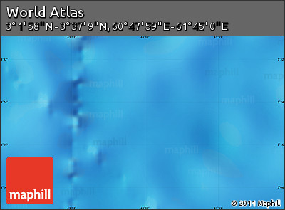 Physical Map of the Area around 3° 19' 33" N, 61° 16' 29" E
