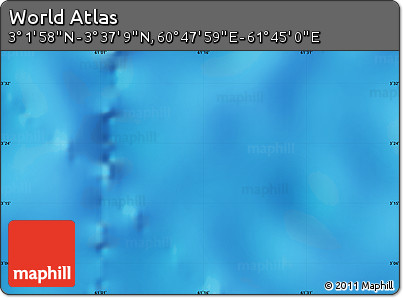 Physical Map of the Area around 3° 19' 33" N, 61° 16' 29" E
