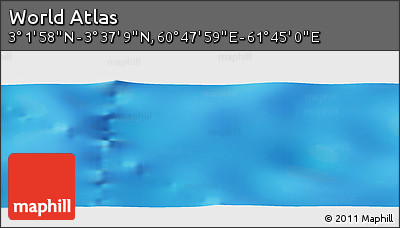 Physical Panoramic Map of the Area around 3° 19' 33" N, 61° 16' 29" E