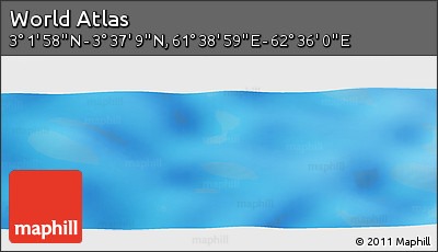 Physical Panoramic Map of the Area around 3° 19' 33" N, 62° 7' 30" E
