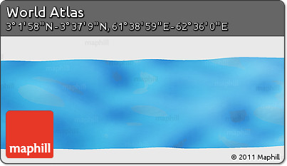 Physical Panoramic Map of the Area around 3° 19' 33" N, 62° 7' 30" E