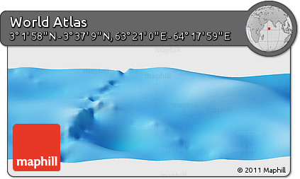 Physical Panoramic Map of the Area around 3° 19' 33" N, 63° 49' 30" E