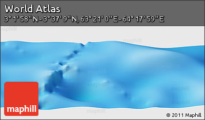 Physical Panoramic Map of the Area around 3° 19' 33" N, 63° 49' 30" E