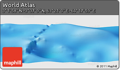 Physical Panoramic Map of the Area around 3° 19' 33" N, 63° 49' 30" E