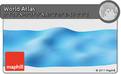 Physical Panoramic Map of the Area around 3° 19' 33" N, 65° 31' 30" E