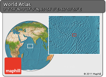 Satellite Location Map of the Area around 3° 19' 33" N, 66° 22' 30" E