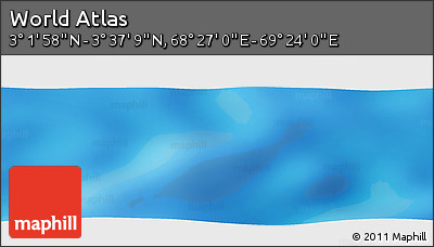 Physical Panoramic Map of the Area around 3° 19' 33" N, 68° 55' 30" E
