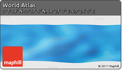 Physical Panoramic Map of the Area around 3° 19' 33" N, 68° 55' 30" E