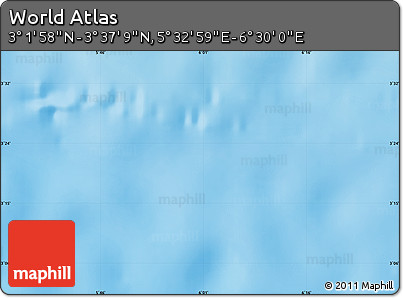 Physical Map of the Area around 3° 19' 33" N, 6° 1' 30" E