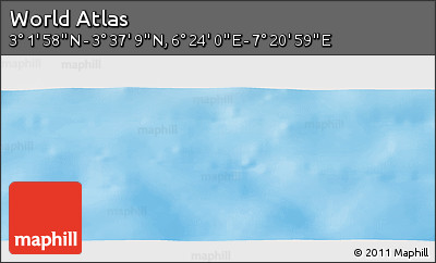 Physical Panoramic Map of the Area around 3° 19' 33" N, 6° 52' 30" E