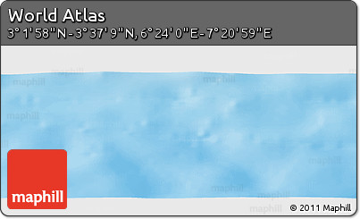 Physical Panoramic Map of the Area around 3° 19' 33" N, 6° 52' 30" E