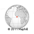 Outline Map of the Area around 3° 19' 33" N, 6° 43' 29" W, rectangular outline