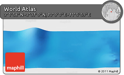 Physical Panoramic Map of the Area around 3° 19' 33" N, 70° 37' 30" E