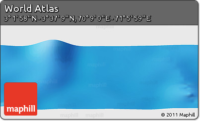Physical Panoramic Map of the Area around 3° 19' 33" N, 70° 37' 30" E