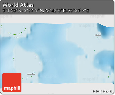 Physical 3D Map of the Area around 3° 19' 33" N, 73° 10' 30" E