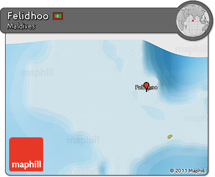 Political 3D Map of Felidhoo