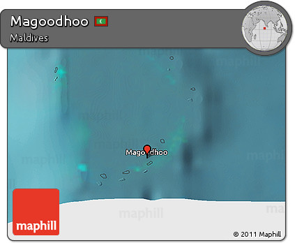 Satellite 3D Map of Magoodhoo