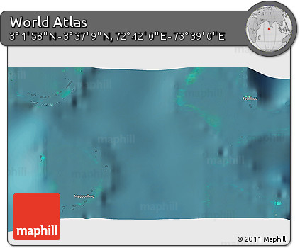 Satellite 3D Map of the Area around 3° 19' 33" N, 73° 10' 30" E