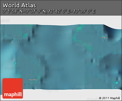 Satellite 3D Map of the Area around 3° 19' 33" N, 73° 10' 30" E