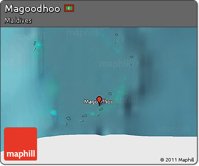 Satellite 3D Map of Magoodhoo
